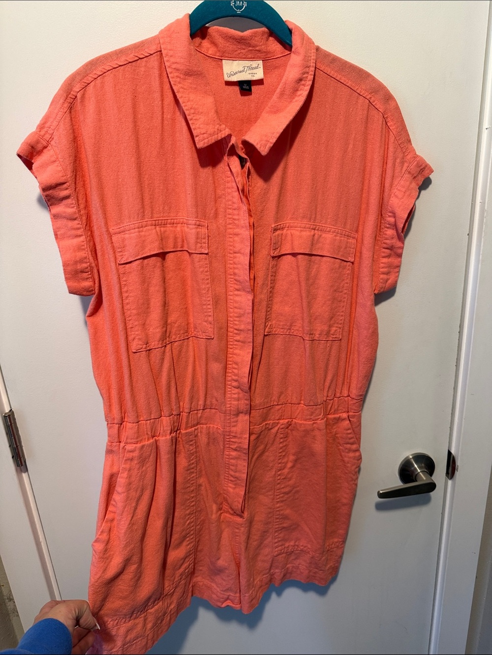 Universal Thread Coral Shirt Tunic with Utility Pockets